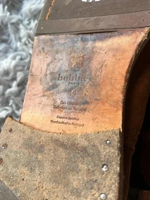 Vintage Bobbies Paris Brown Genuine Leather suede Chelsea boots Size 44EU – photo 12